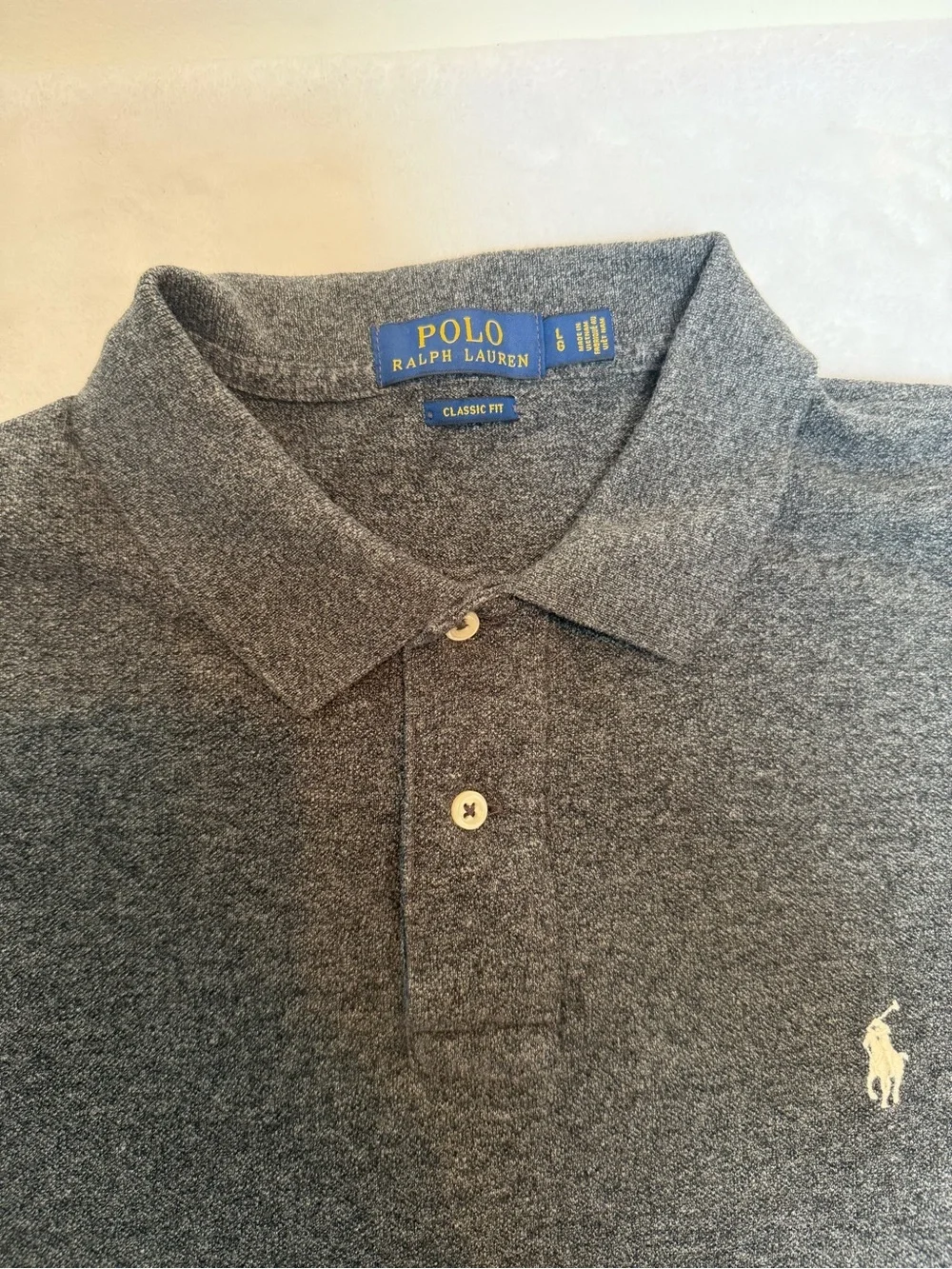 Polo by Ralph Lauren Men’s Size L Heather Charcoal Polo Shirt